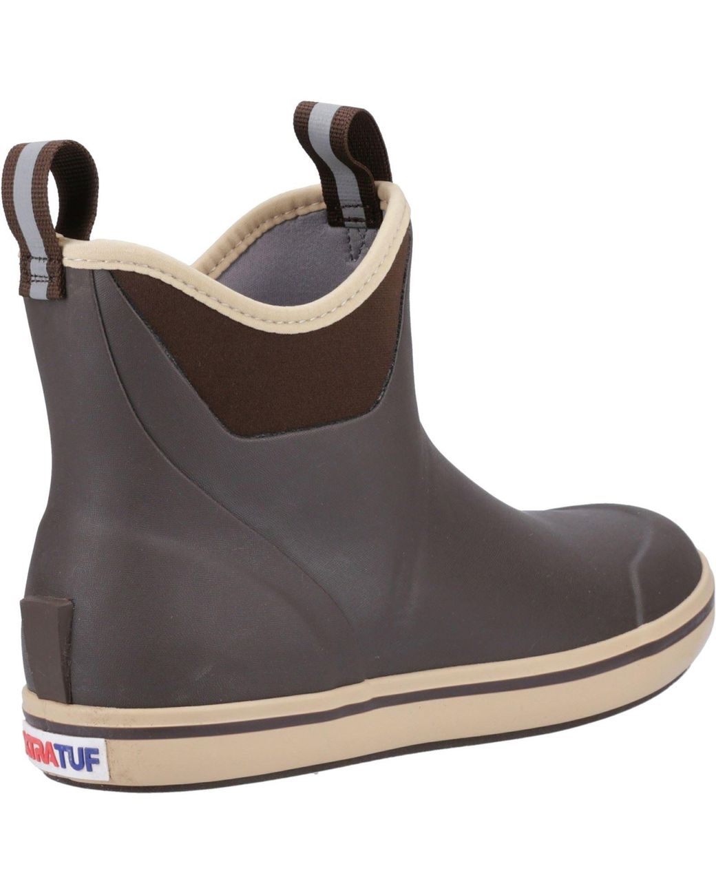 XtraTuf Brown Ankle Deck Rubber/Tan Wellington Boots