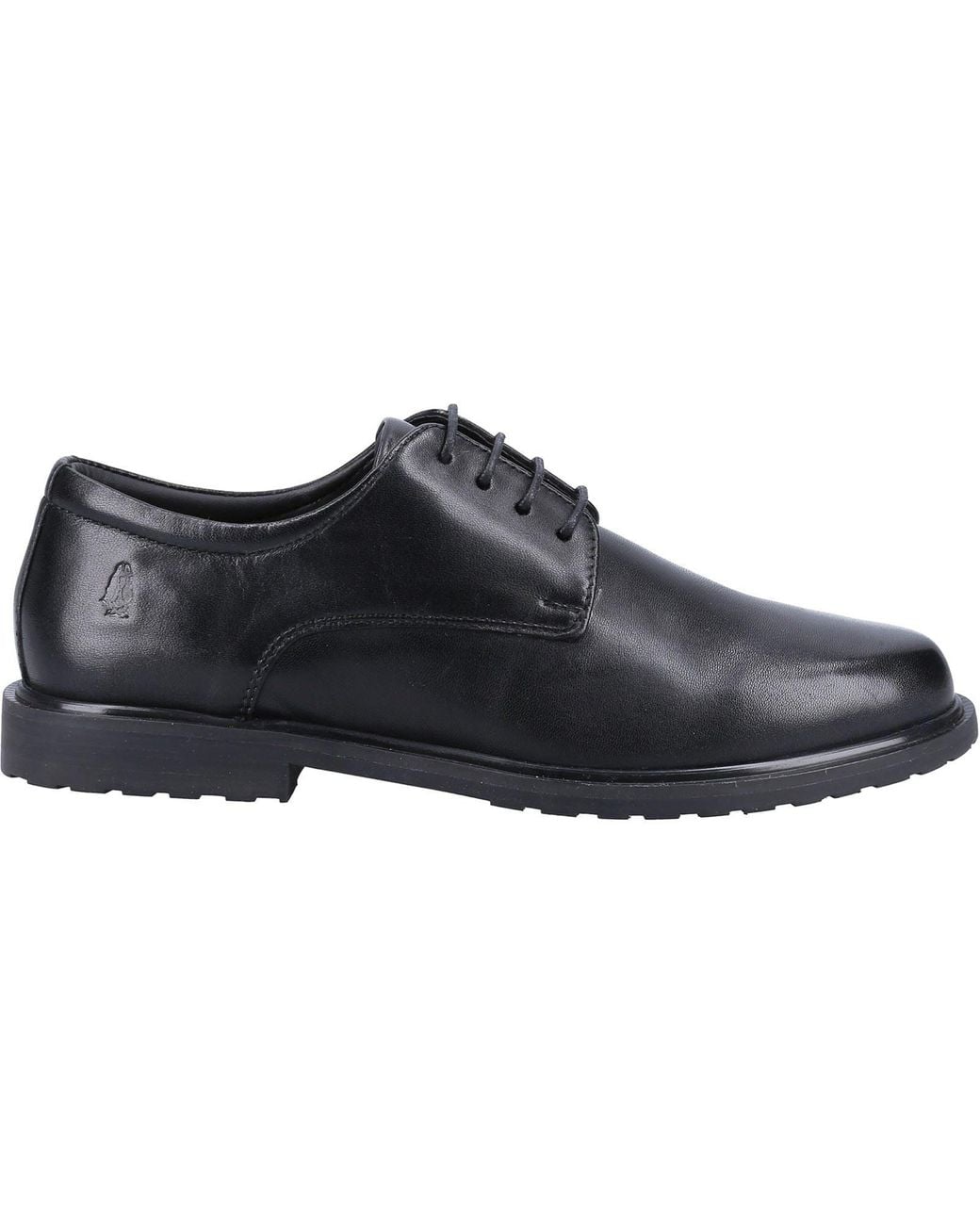 Hush Puppies Black Verity Slip On Leather Brogues Shoes