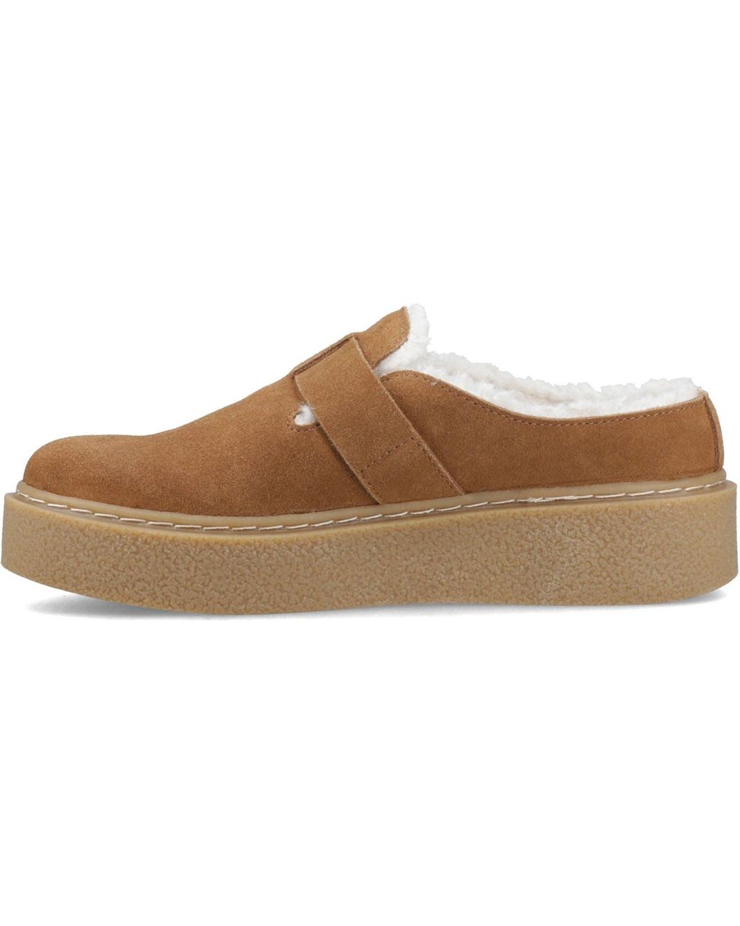 Hush Puppies Brown Blanche Fur Leather Shoes