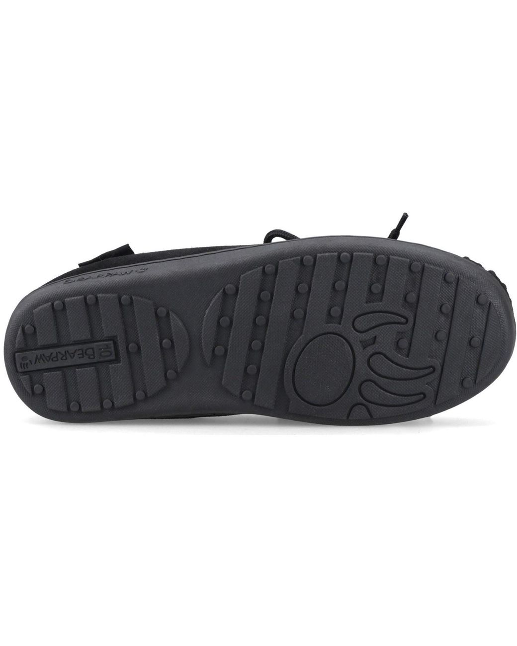 BEARPAW Black Moc Ii Suede Slippers for men