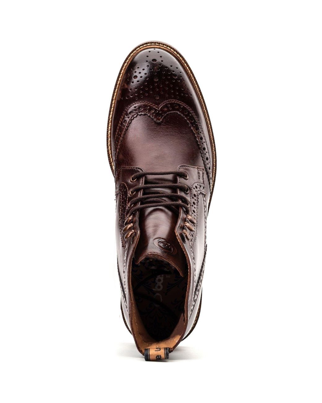 Base London Brown Bristol Leather Burnt Brogues Shoes