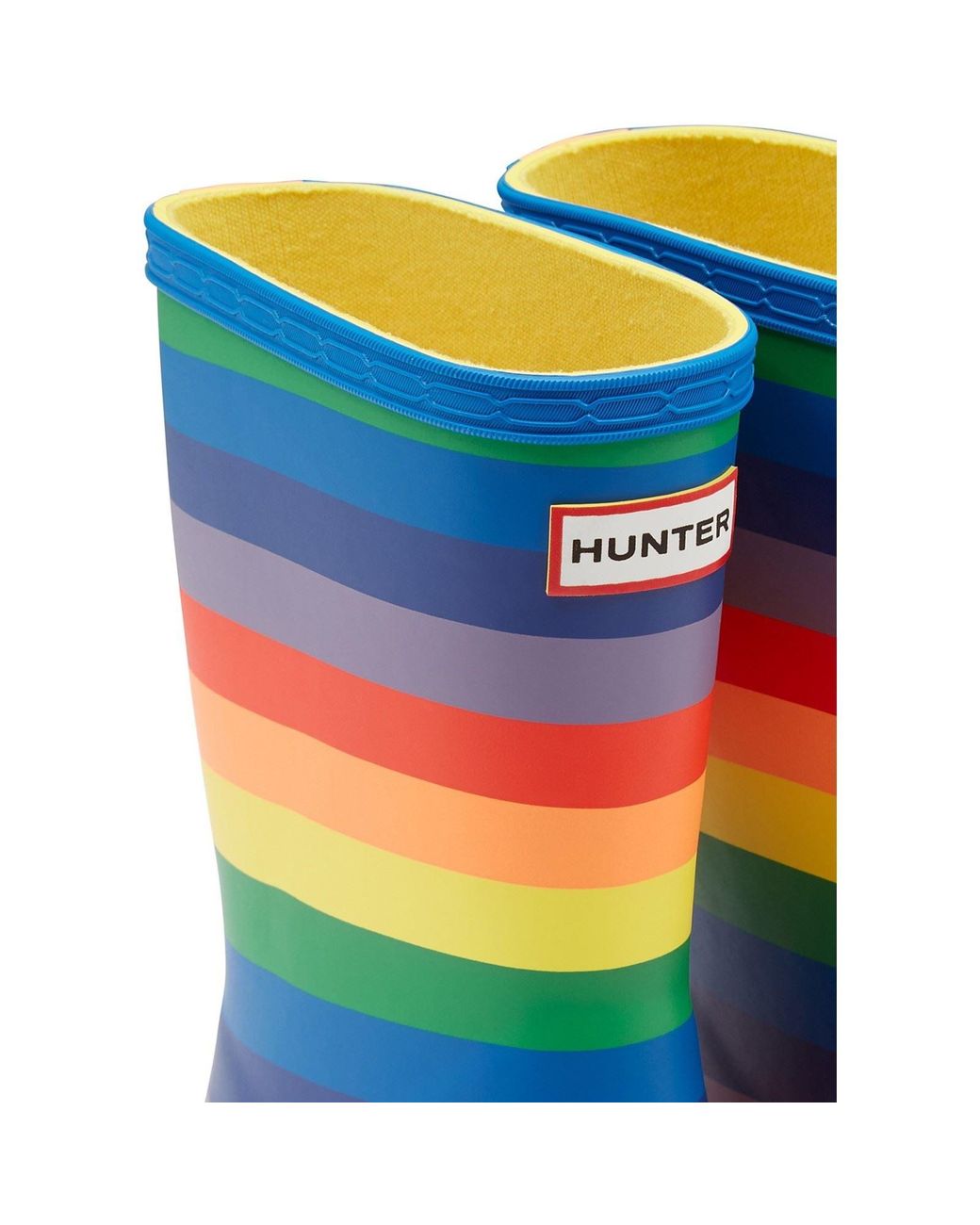 Hunter Blue First Print Rubber Wellington Boots