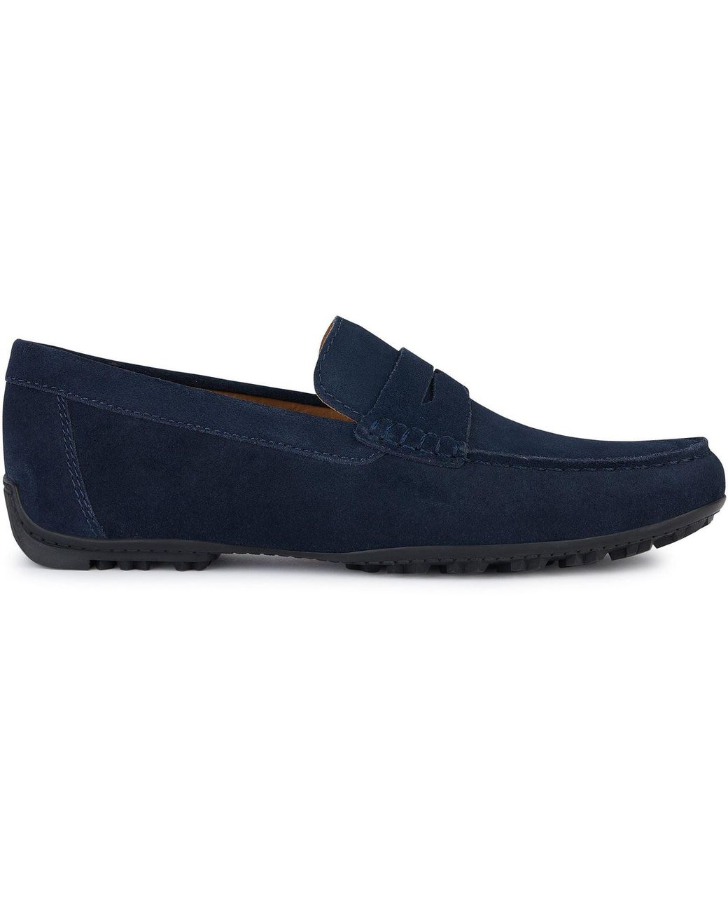 Geox Blue U Kosmopolis + Grip Leather Loafers for men