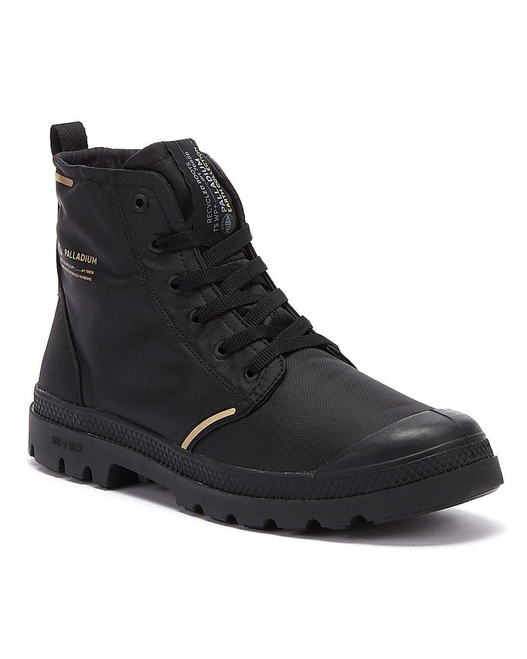 palladium black canvas boots