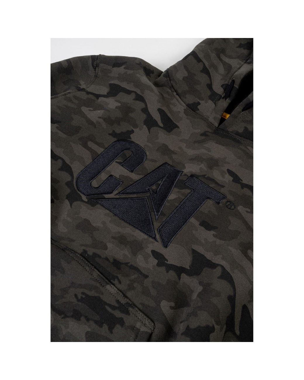Caterpillar Green Trademark Cotton Hoodie for men