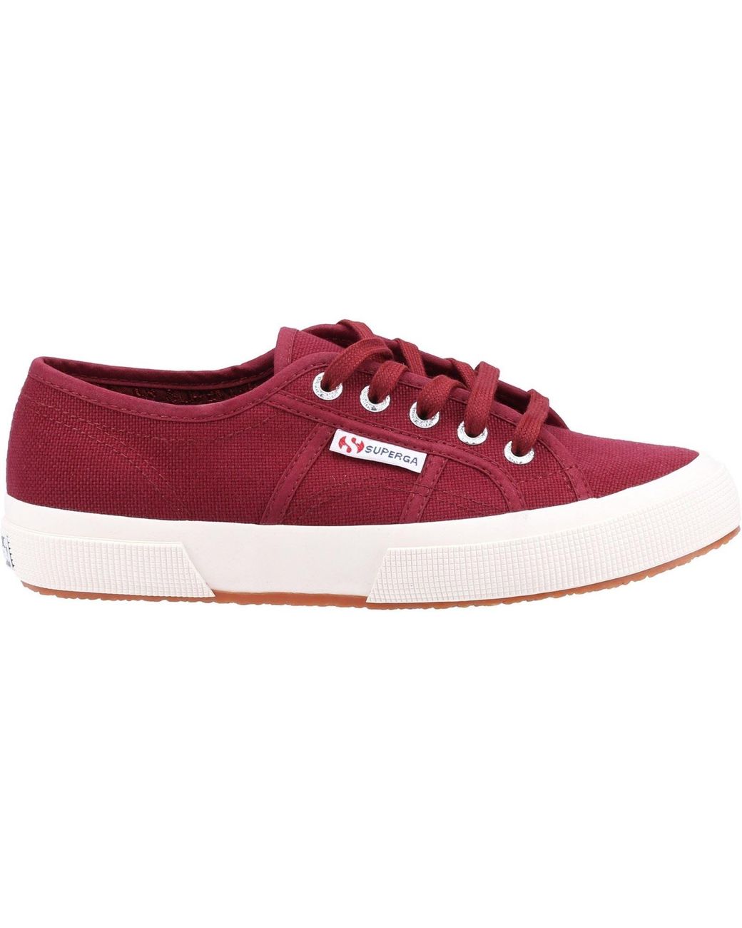 Superga 2750 Cotu Classic 100 Cotton Women s Dark Bordeaux Trainers in Red Lyst UK