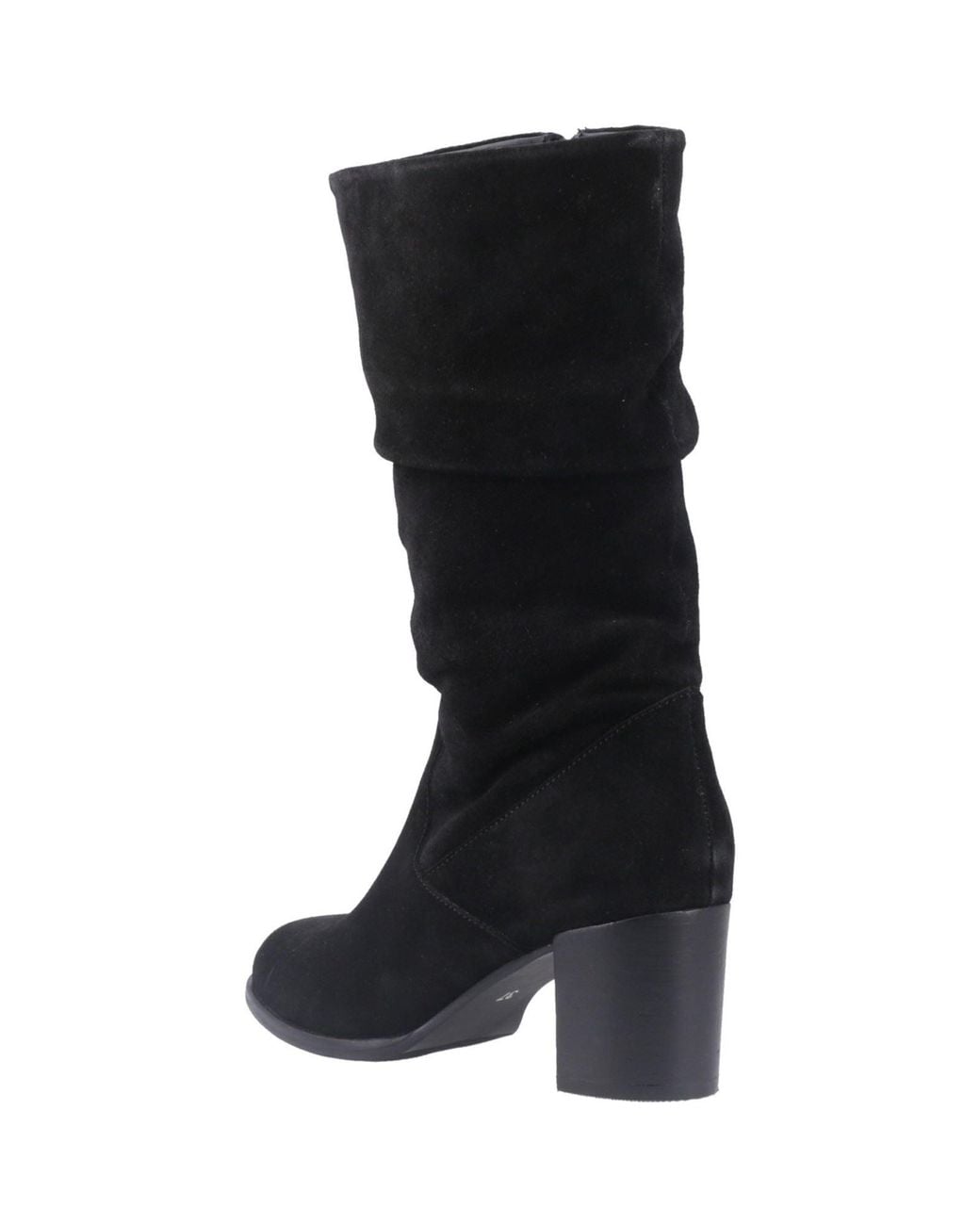 Hush Puppies Black Cosima Suede Suede Heeled Knee High Boots