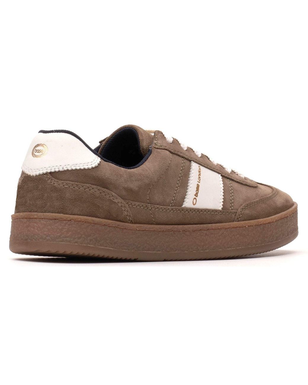 Base London Brown Banksy Leather Sage Trainers for men