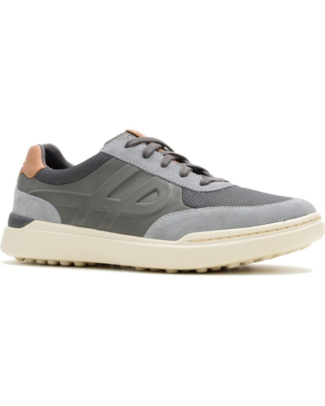Hush Puppies Gray Wes Hp Sneaker Suede Charcoal Trainers for men
