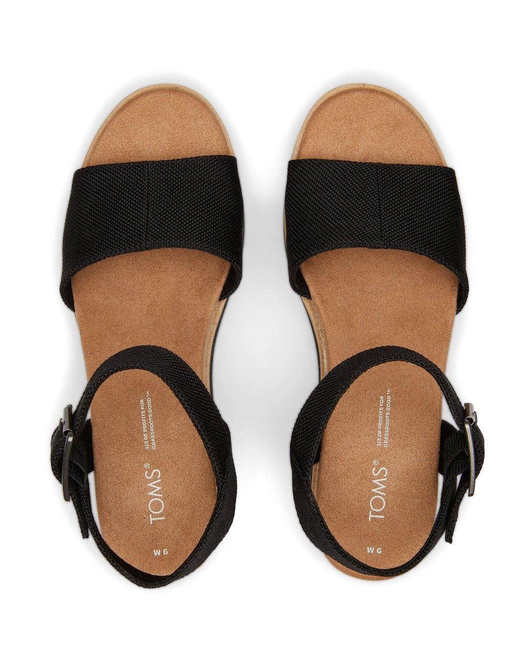 TOMS Black Diana Wedges