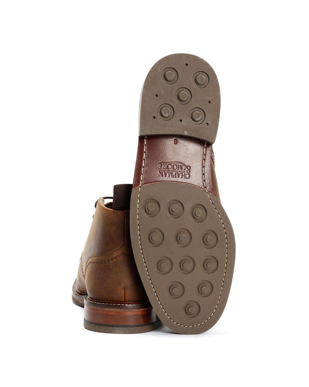 Chapman & Moore Brown Country Chukka Leather Choco Boots for men