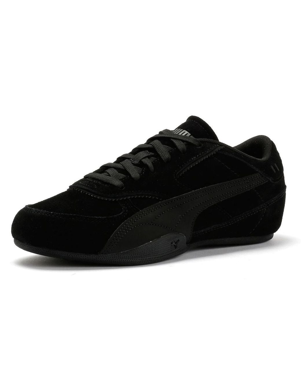 PUMA Black Bella Mina Suede Trainers
