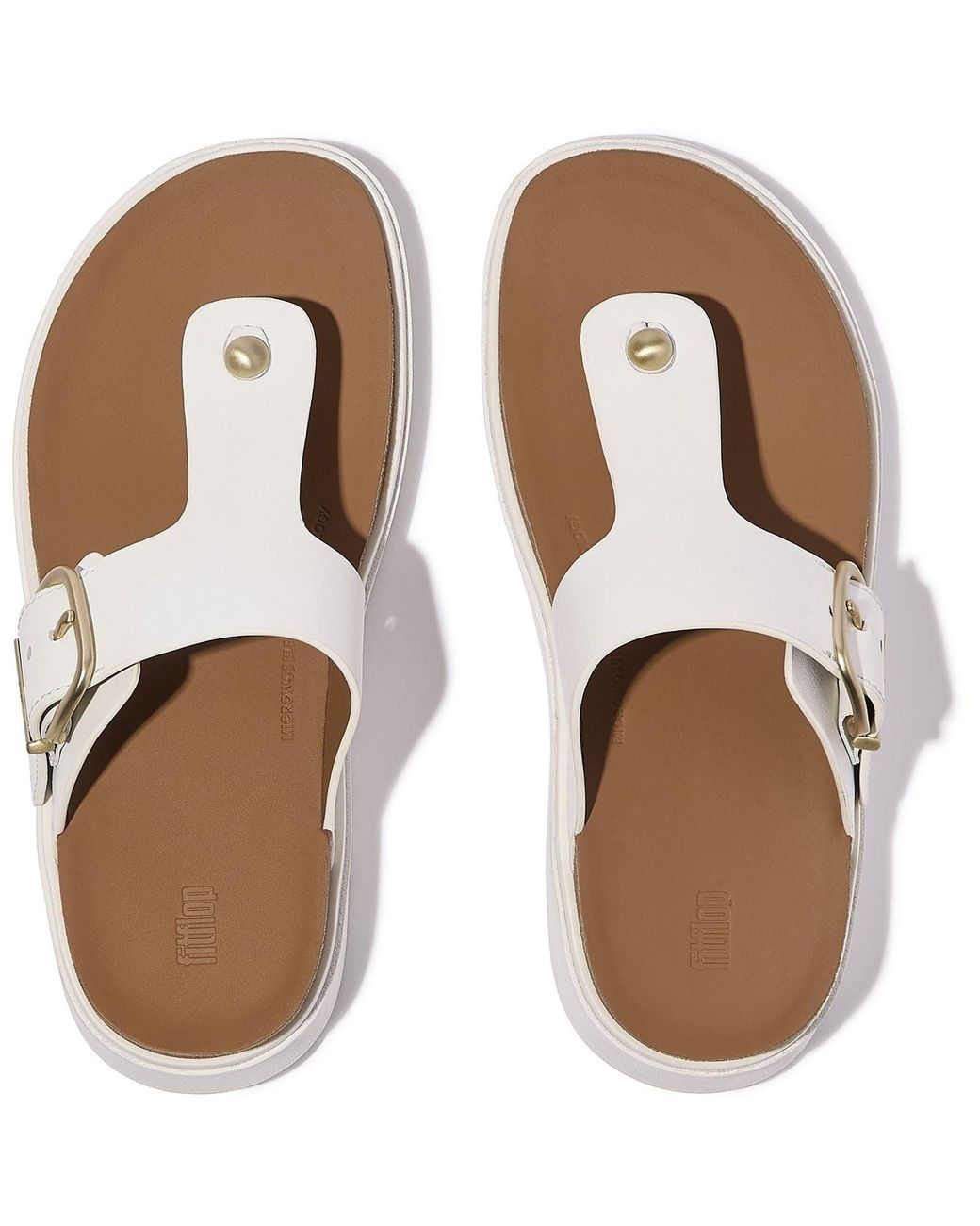 Fitflop Brown Gen-Ff Toe-Post Leather Urban Sandals