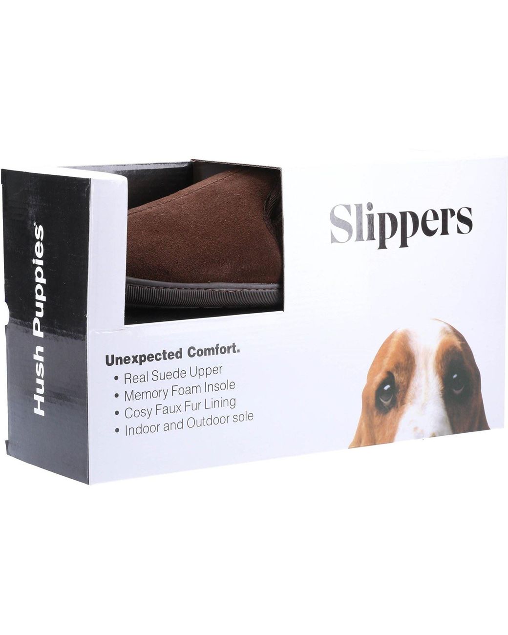 Hush Puppies Brown Arnold Suede Slippers for men