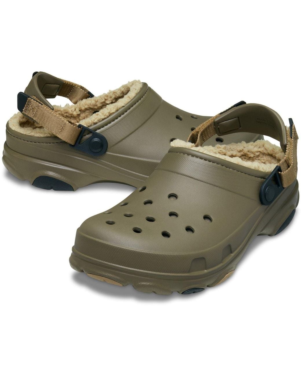 CROCSTM Green All Terrain Lined Eva Walnut Clogs for men