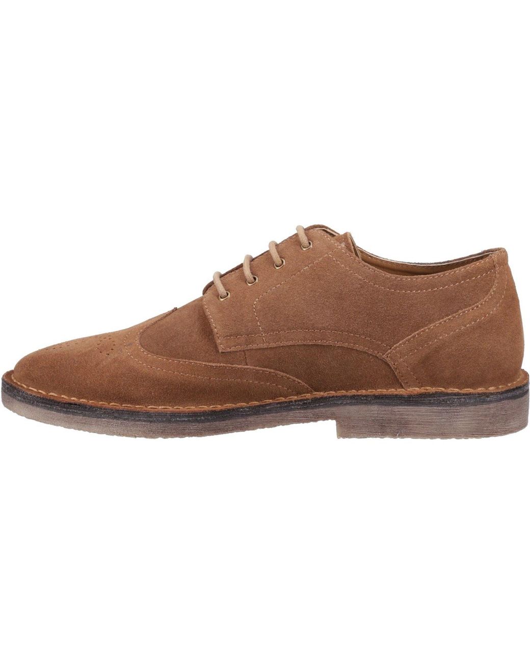 Hush Puppies Brown Samson Leather Brogues Shoes for men