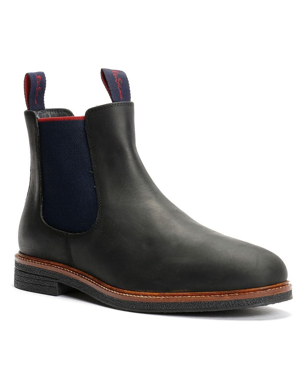 Ben Sherman Blue Walker Chelsea Leather Boots for men