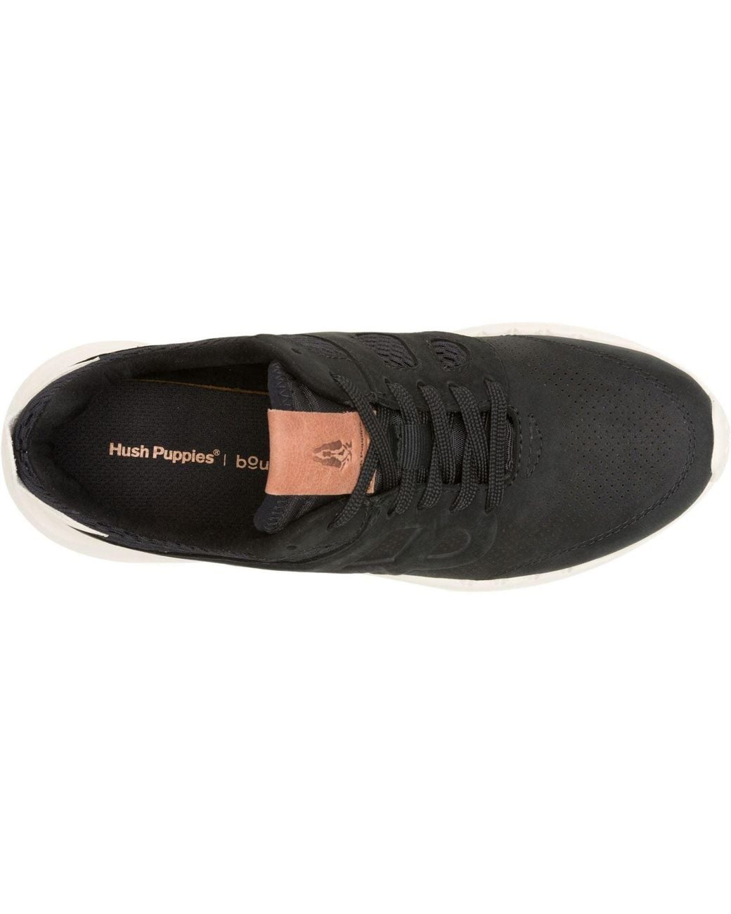 Hush Puppies Black Seventy8 Runner Suede Trainers