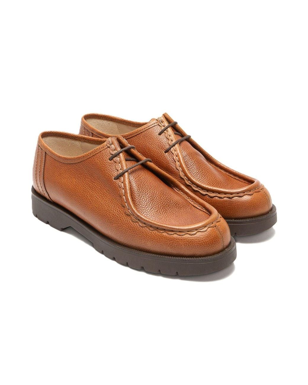 Kleman Brown Padror G Vgt Leather Cognac Lace-Up Shoes for men
