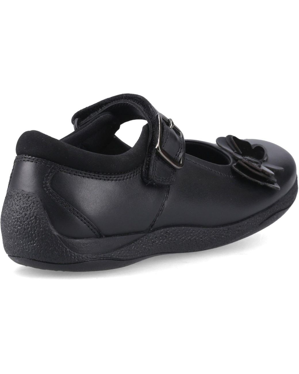 Hush Puppies Black Julie Ballerina Leather Shoes