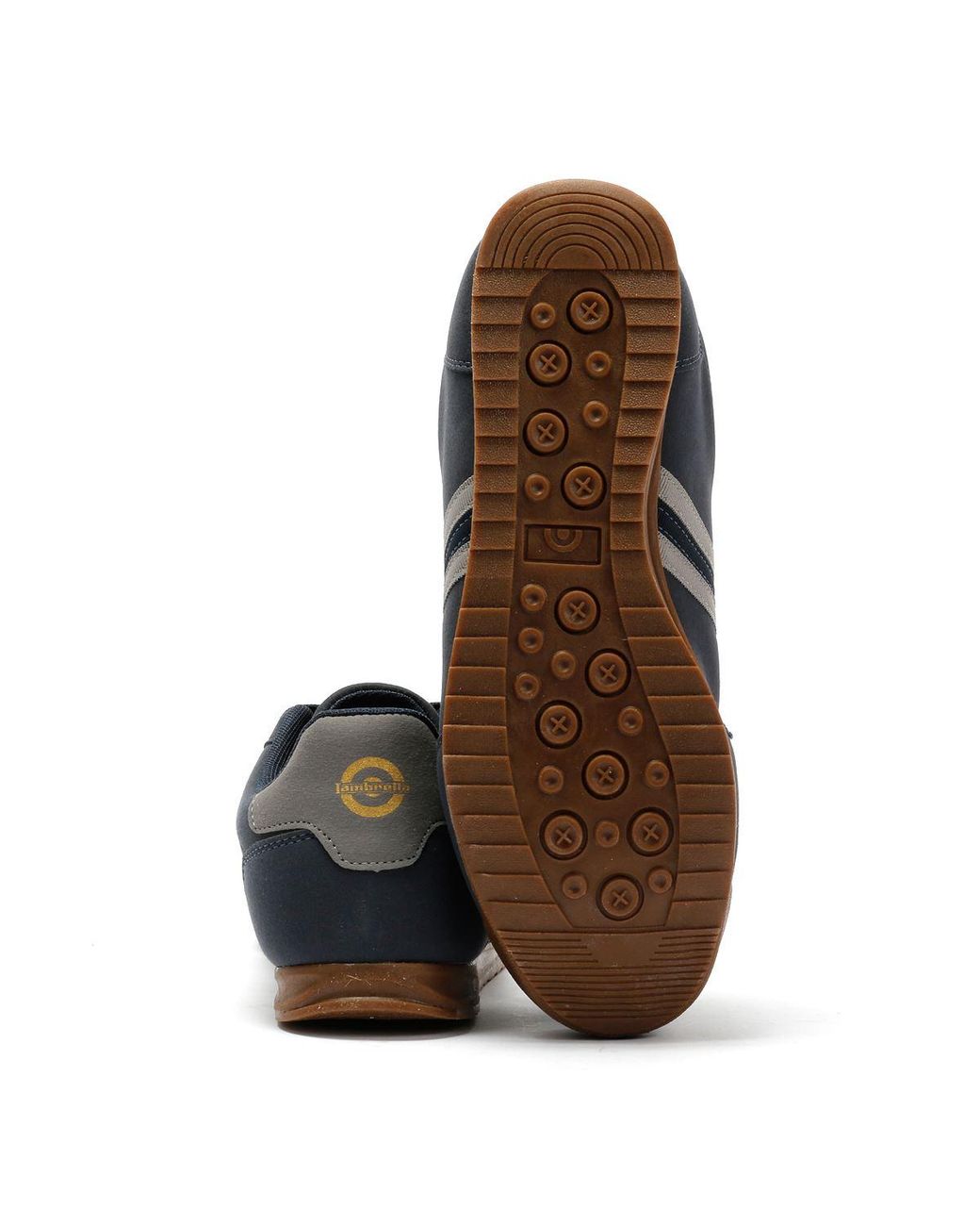 Lambretta Blue Tackle /Charcoal Trainers for men