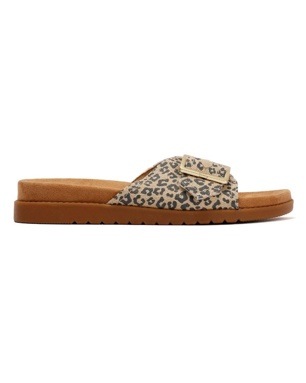 TOMS Brown Marin Slide Leopard Sandals