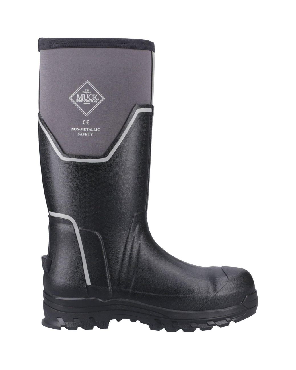 Muck Boot Black Grit S5 Rubber Wellington Boots for men
