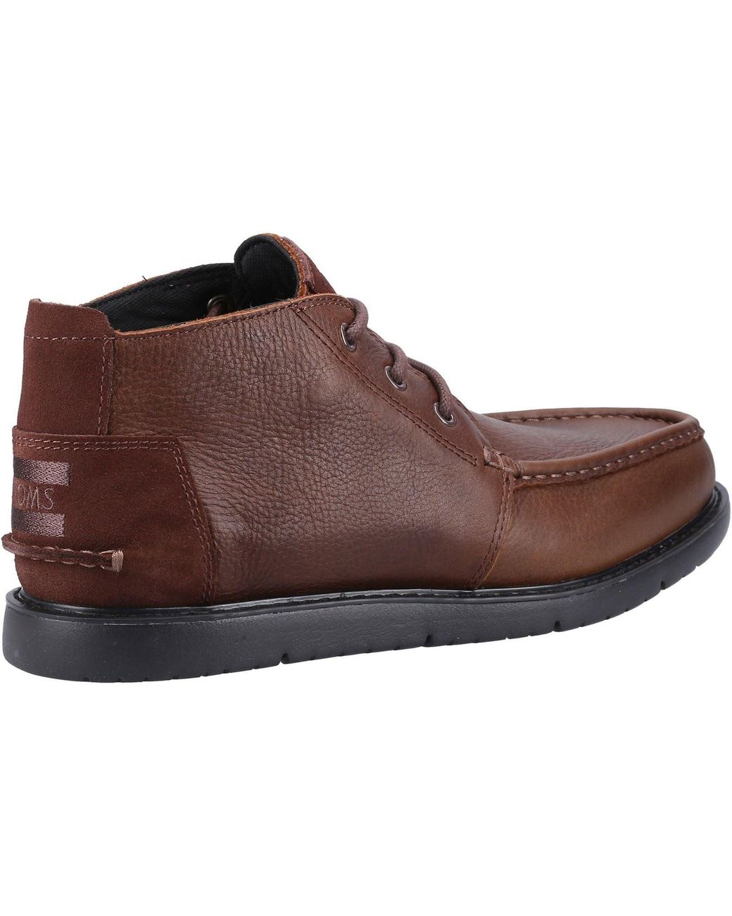 TOMS Brown Navi Moc Chukka Leather Ankle Boots for men