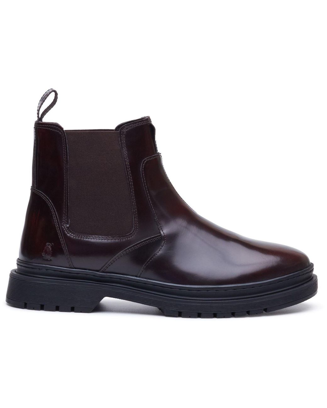 Hush Puppies Blue Jamie Leather Bordeaux Boots for men