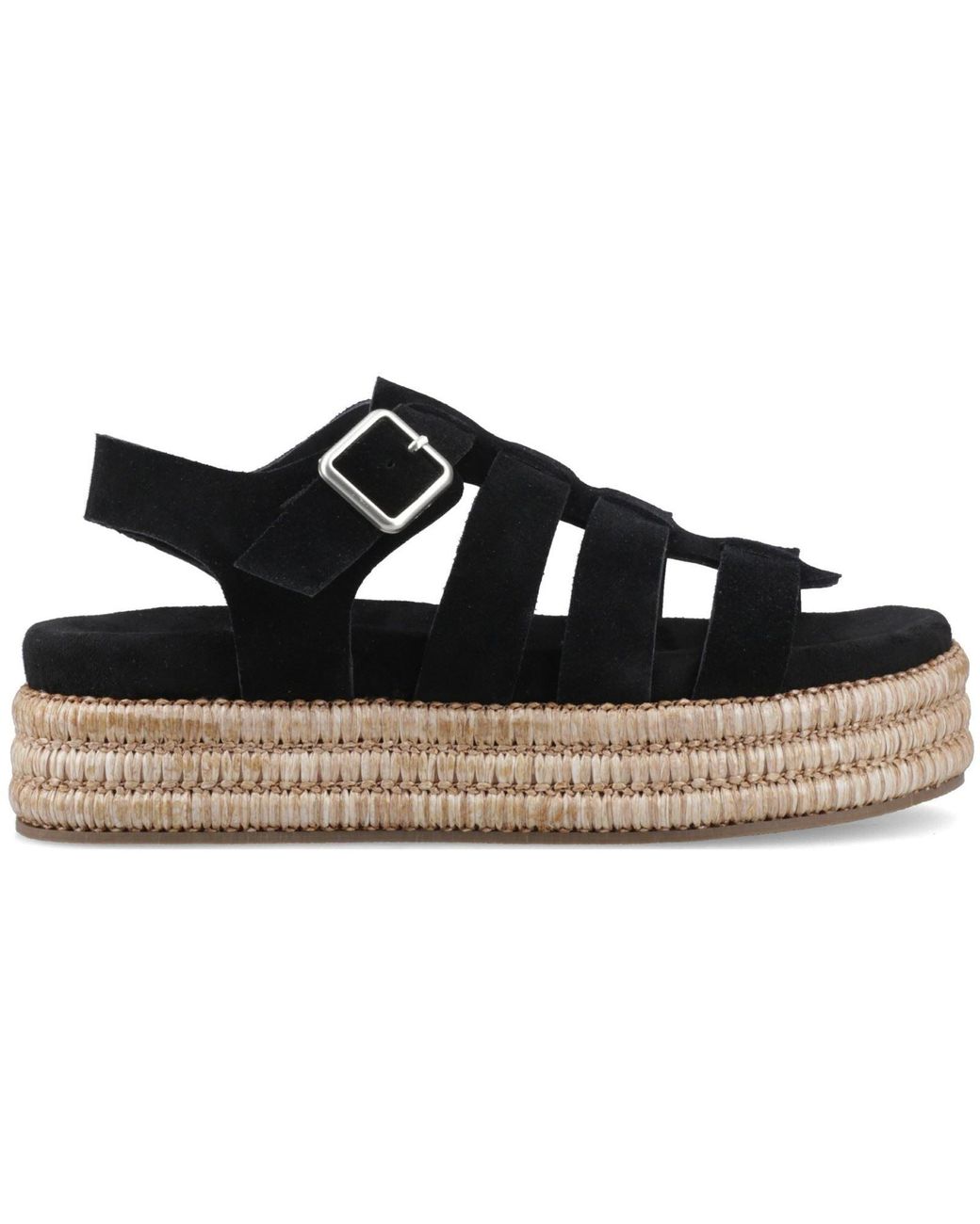 Hush Puppies Black Rosetta Gladiator Leather /Tan Sandals
