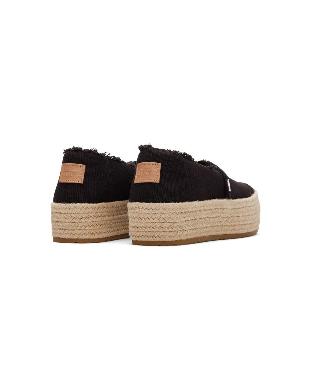 TOMS Black Valencia 100% Cotton Espadrilles