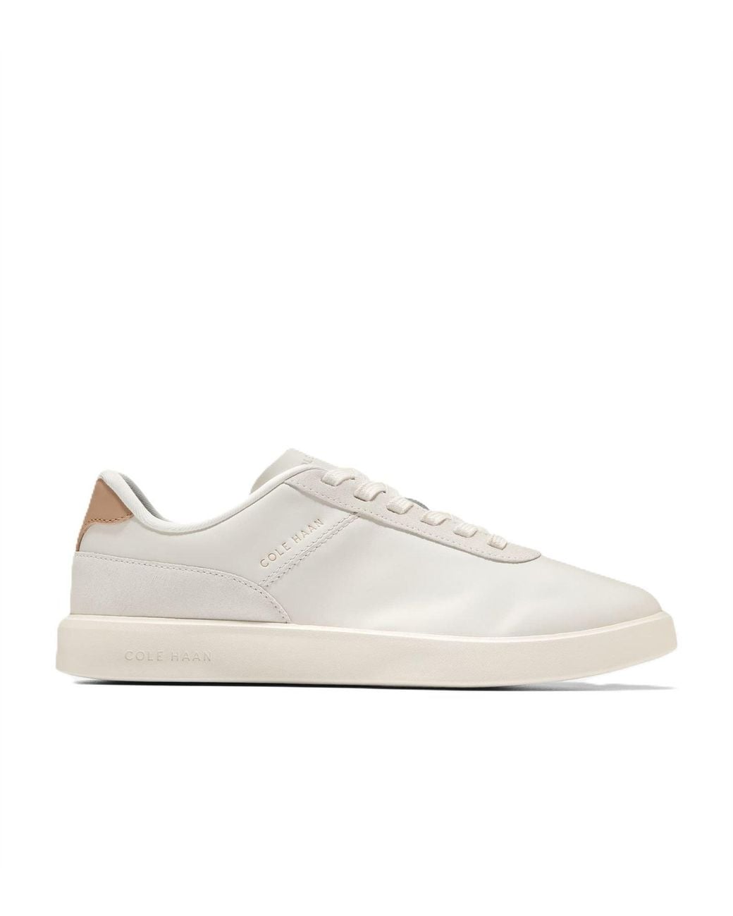 Cole Haan White Grand Crosscourt Packaway Leather Ivory Trainers for men