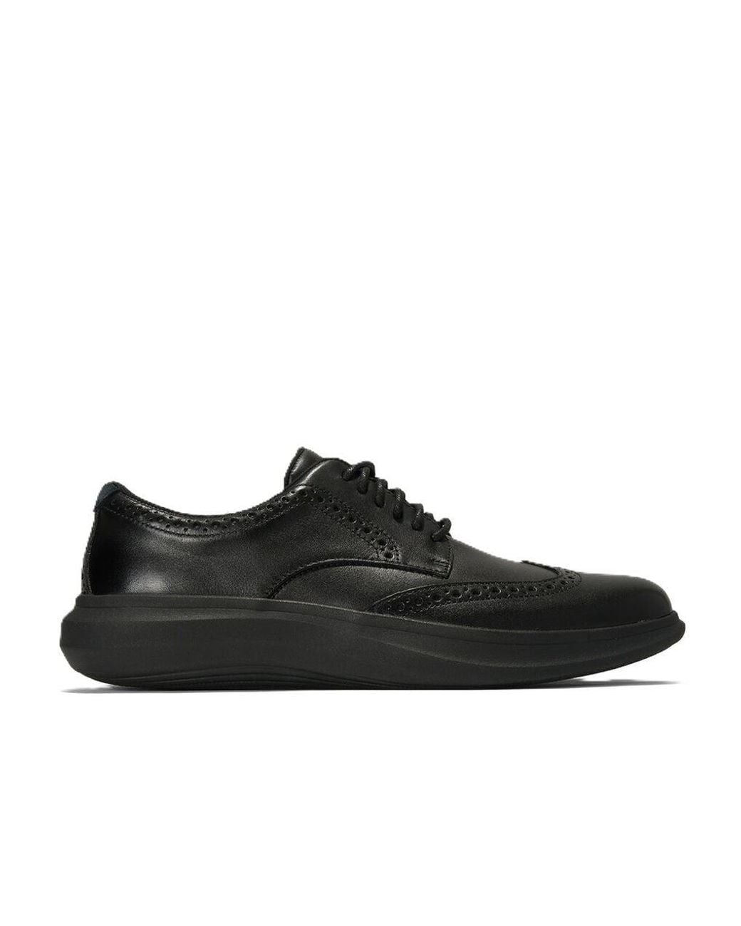 Cole Haan Black Grand Aerion Wingtip Oxfords Leather Lace-Up Shoes for men