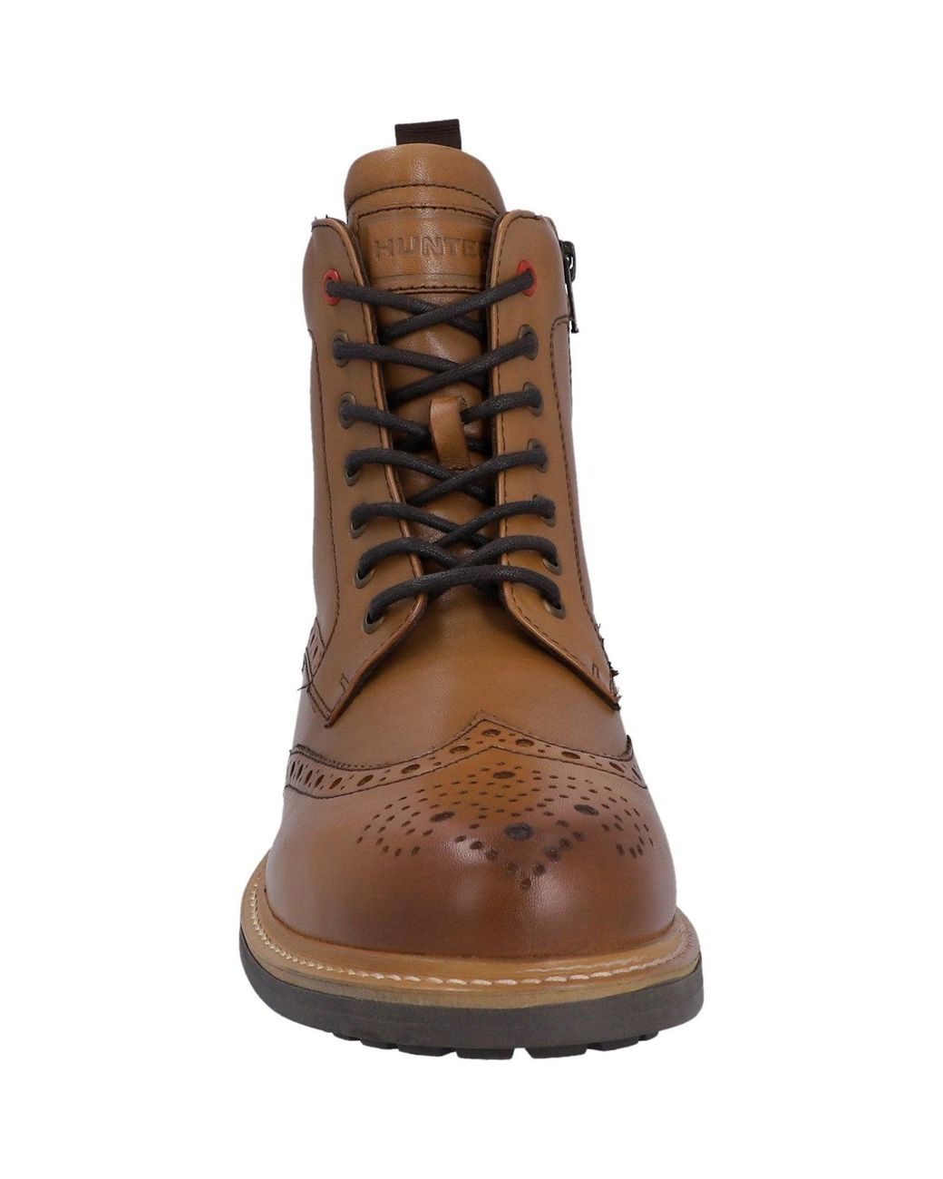 Hunter Brown Cawdor Brogue Ankle Boots for men