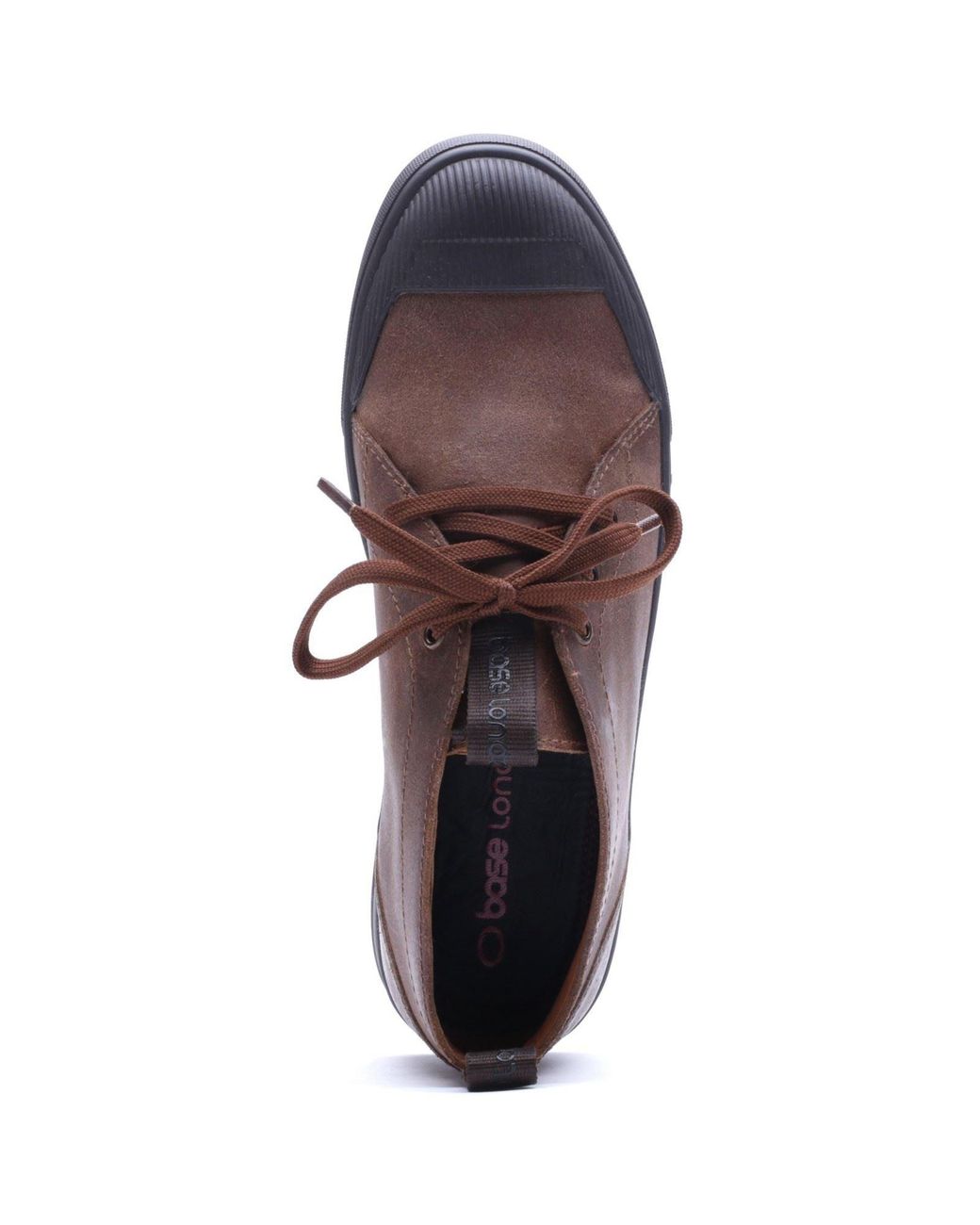 Base London Brown Rise Leather Ankle Boots for men
