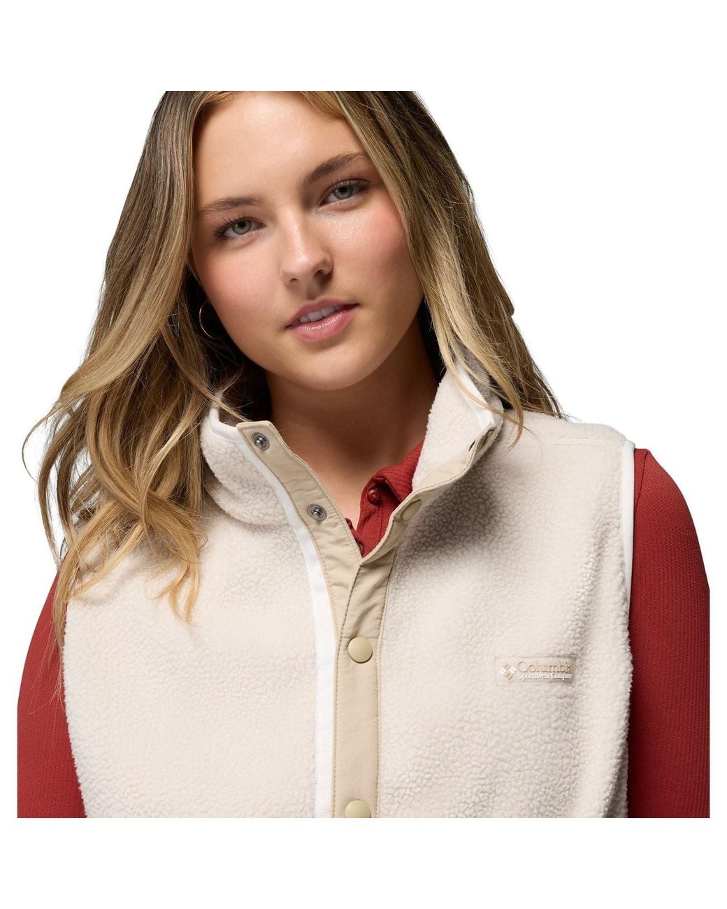 Columbia Red Helvetia Vest Gilets