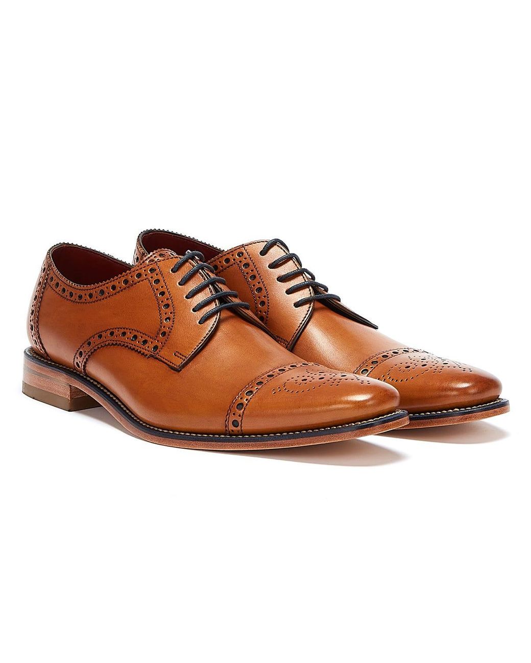 Loake Leather Foley Mens Formal Lace Up Shoes In Tan Brown For Men Lyst