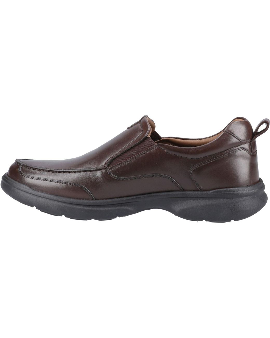Hush Puppies Brown Harold Leather Slim Fit Loafers for men