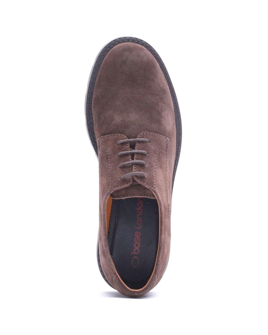 Base London Brown Vector Leather Lace-Up Shoes for men