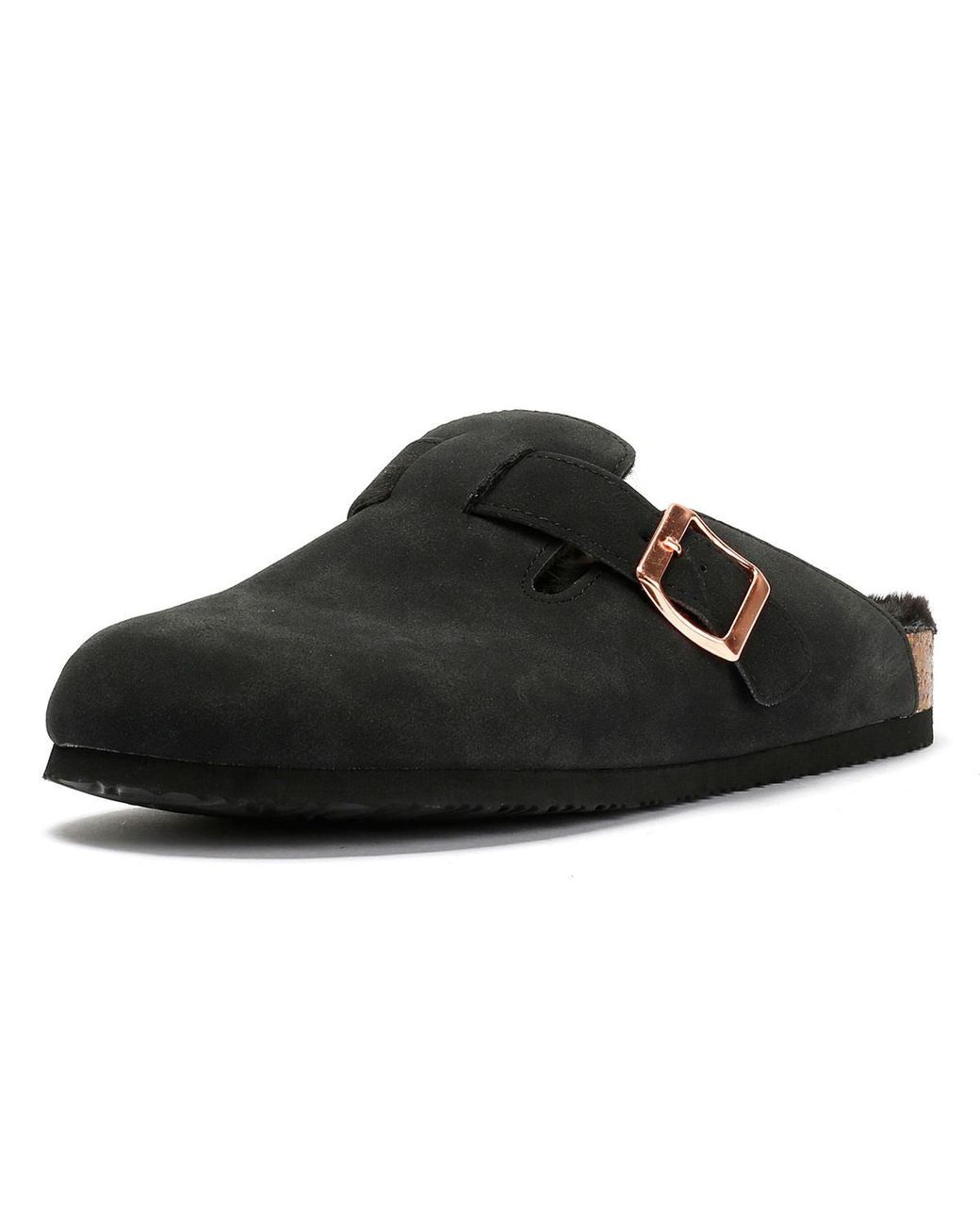 Original Penguin Blue Poppy Fur Suede Mules