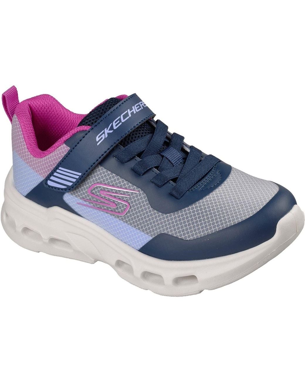 Skechers Blue Glide-Step Drift Textile/Multi Trainers