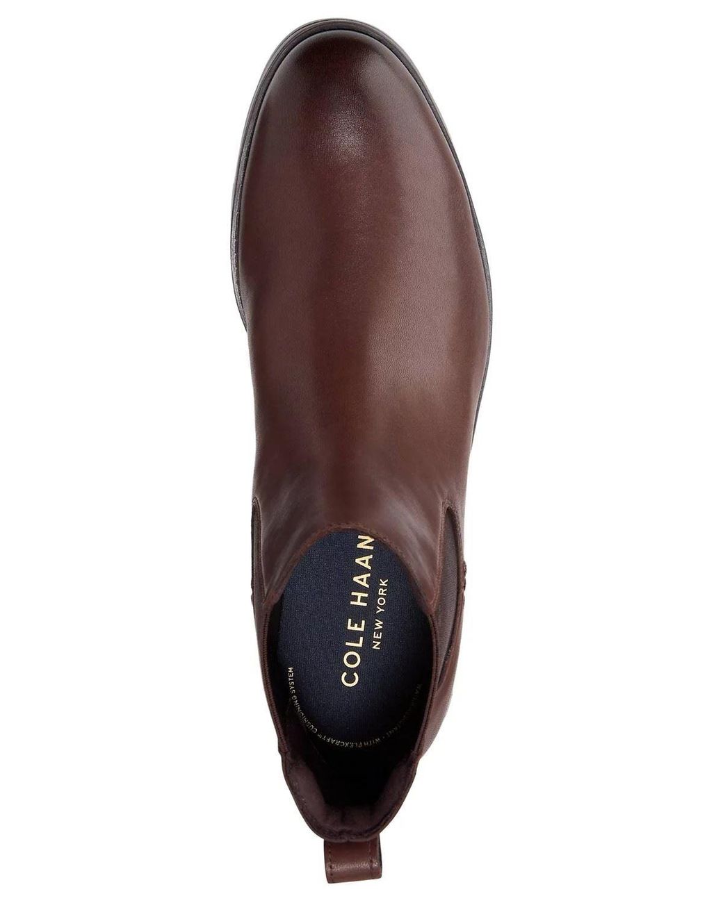 Cole Haan Brown Newmark Grand Leather Chestnut Chelsea Boots for men