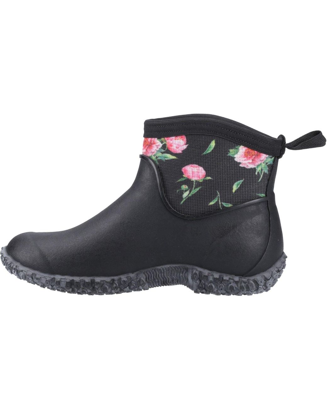 Muck Boot Black Muckster Ii Ankle Rubber/Roses Wellington Boots