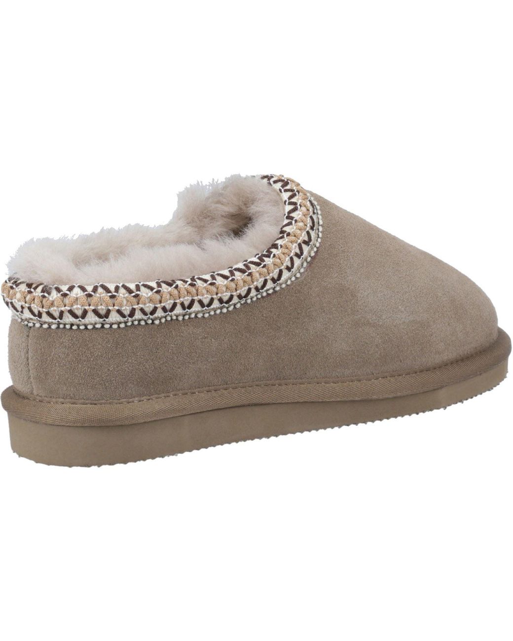 Cotswold Gray Foxmoor Leather Slippers