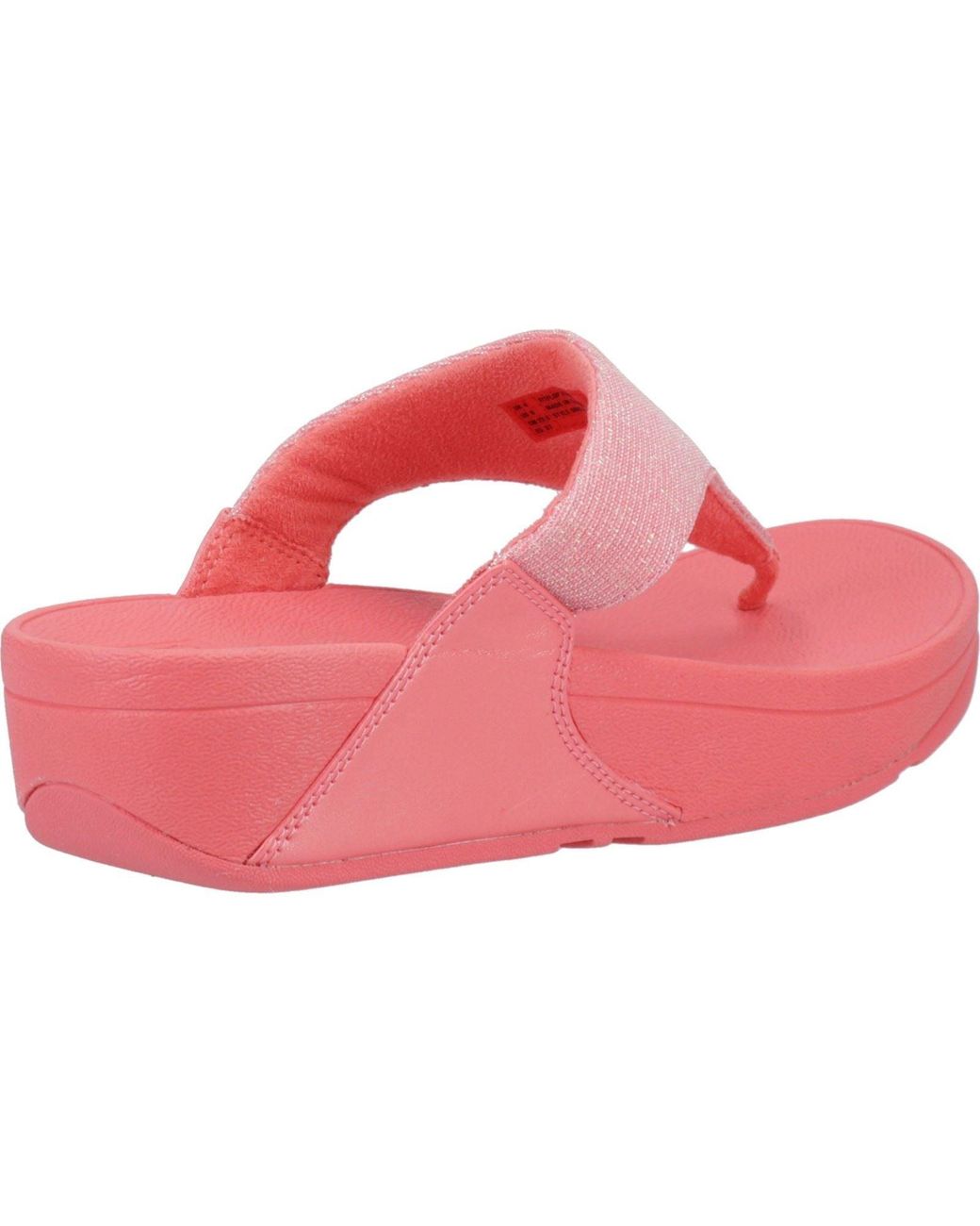 Fitflop Pink Lulu Shimmerlux Polyester Rosy Coral Sandals