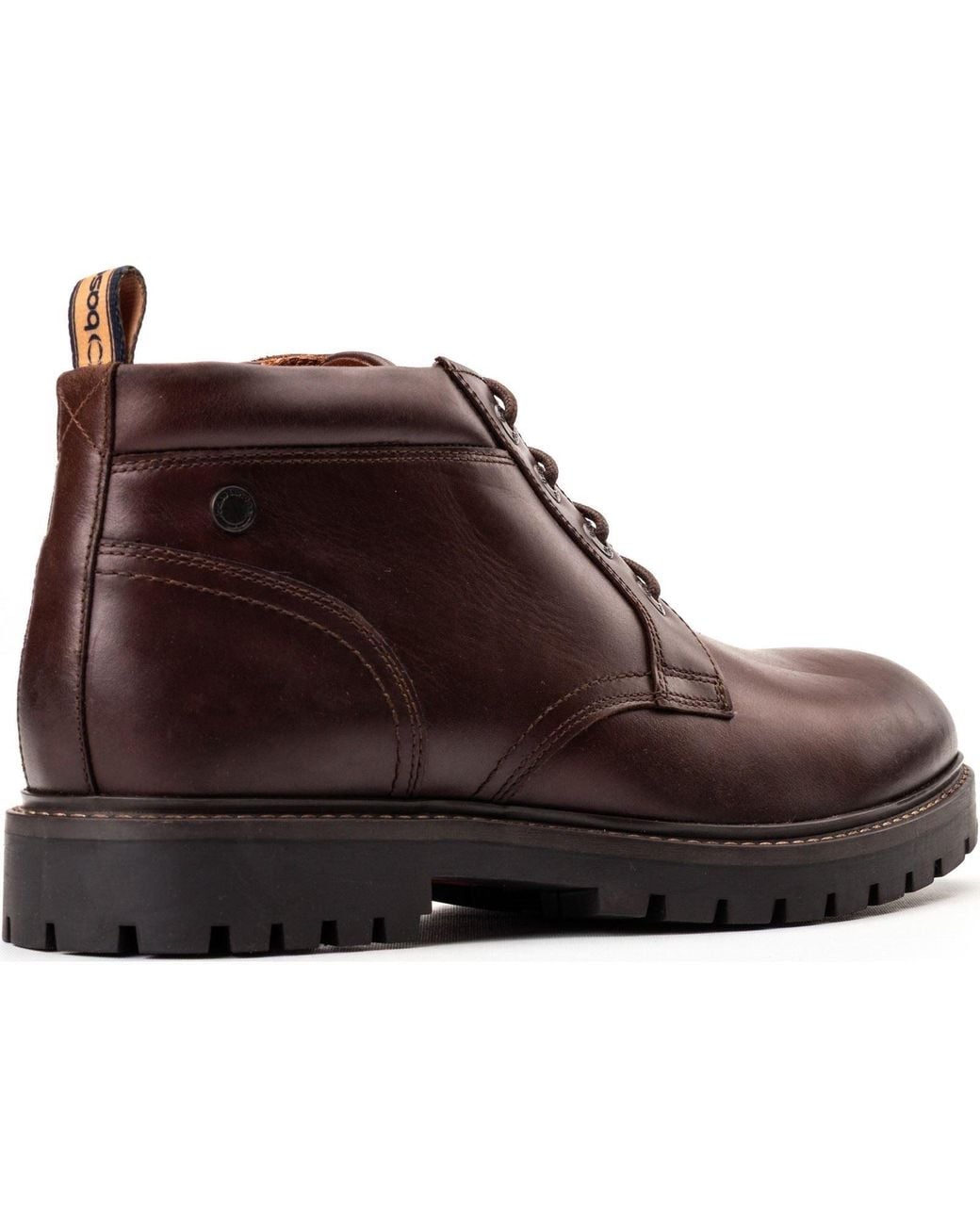 Base London Brown Cobalt Leather Ankle Boots