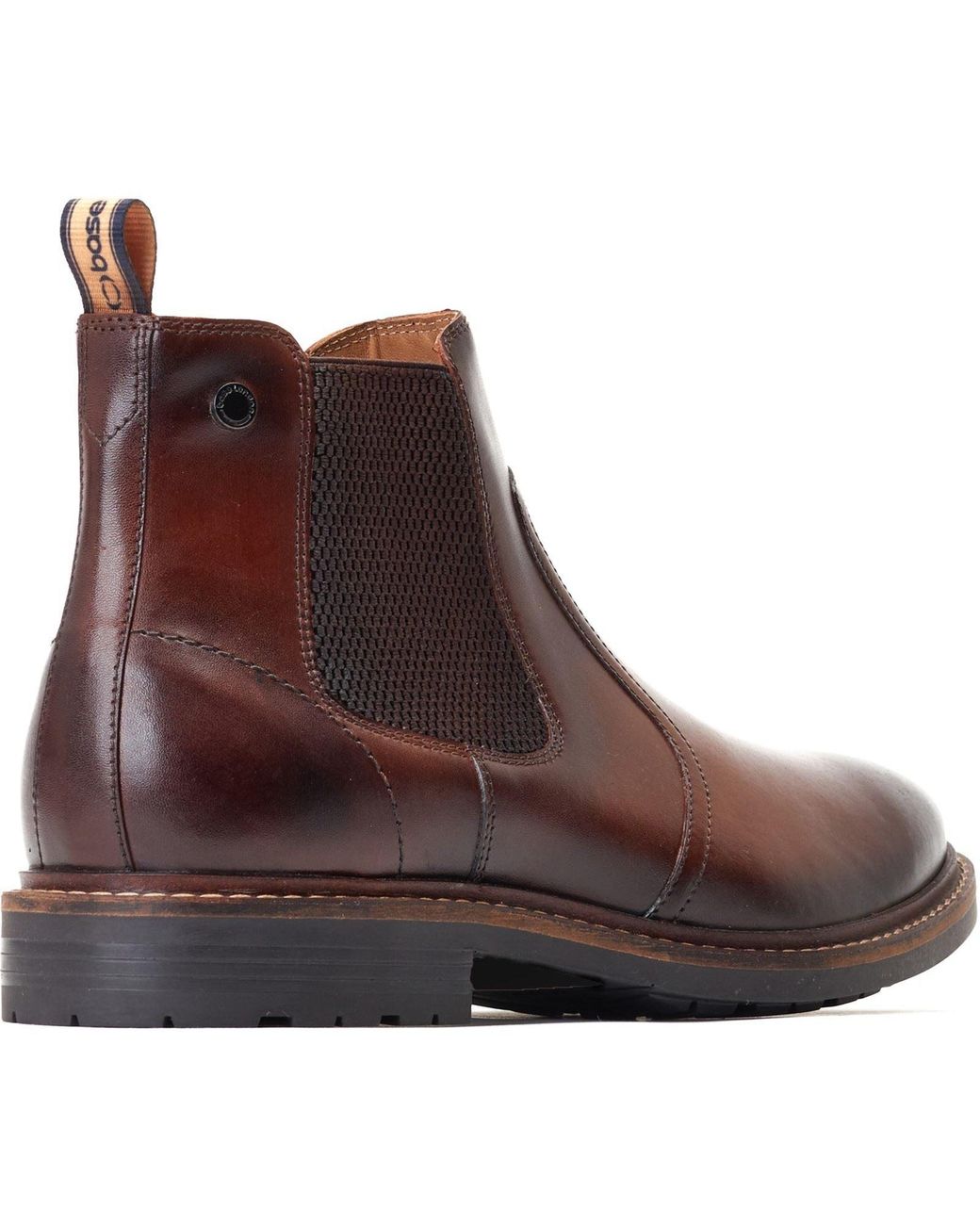 Base London Brown Bloom Leather Burnt Boots for men