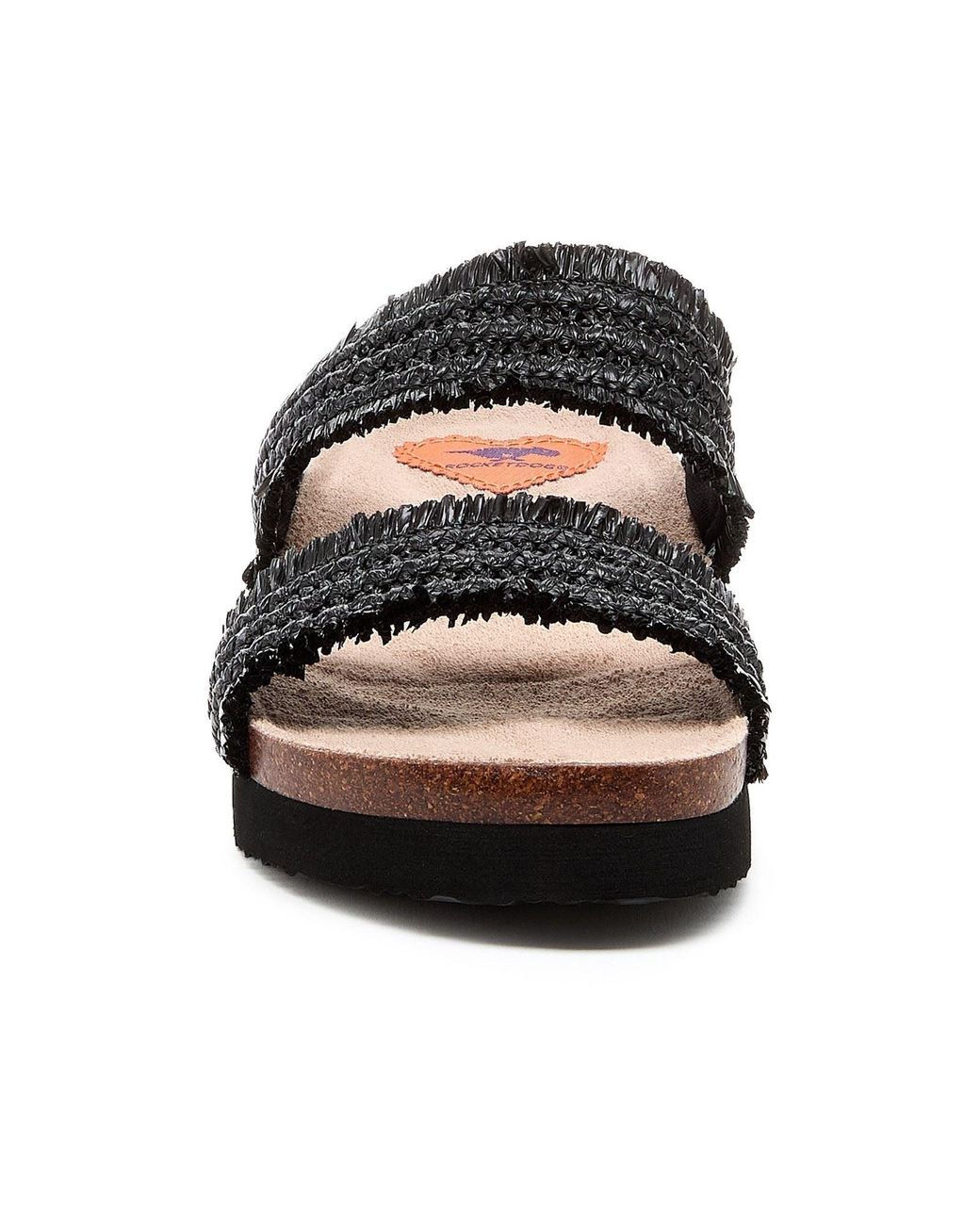 Rocket Dog Black Aruba Raffia Textile Sandals
