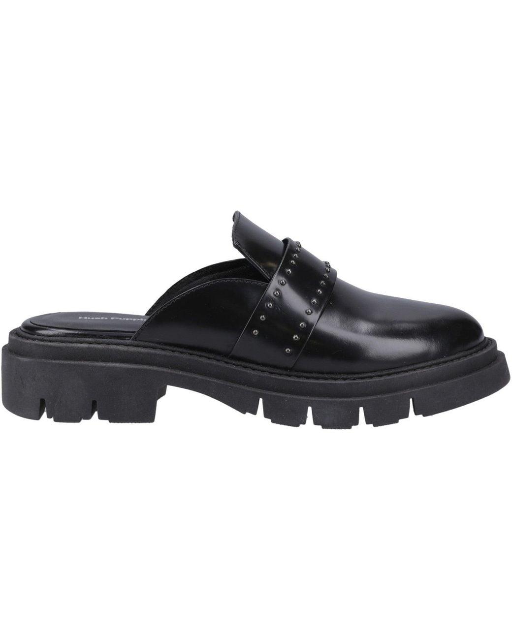 Hush Puppies Black Nicole Studded Mule Slip On Shoes