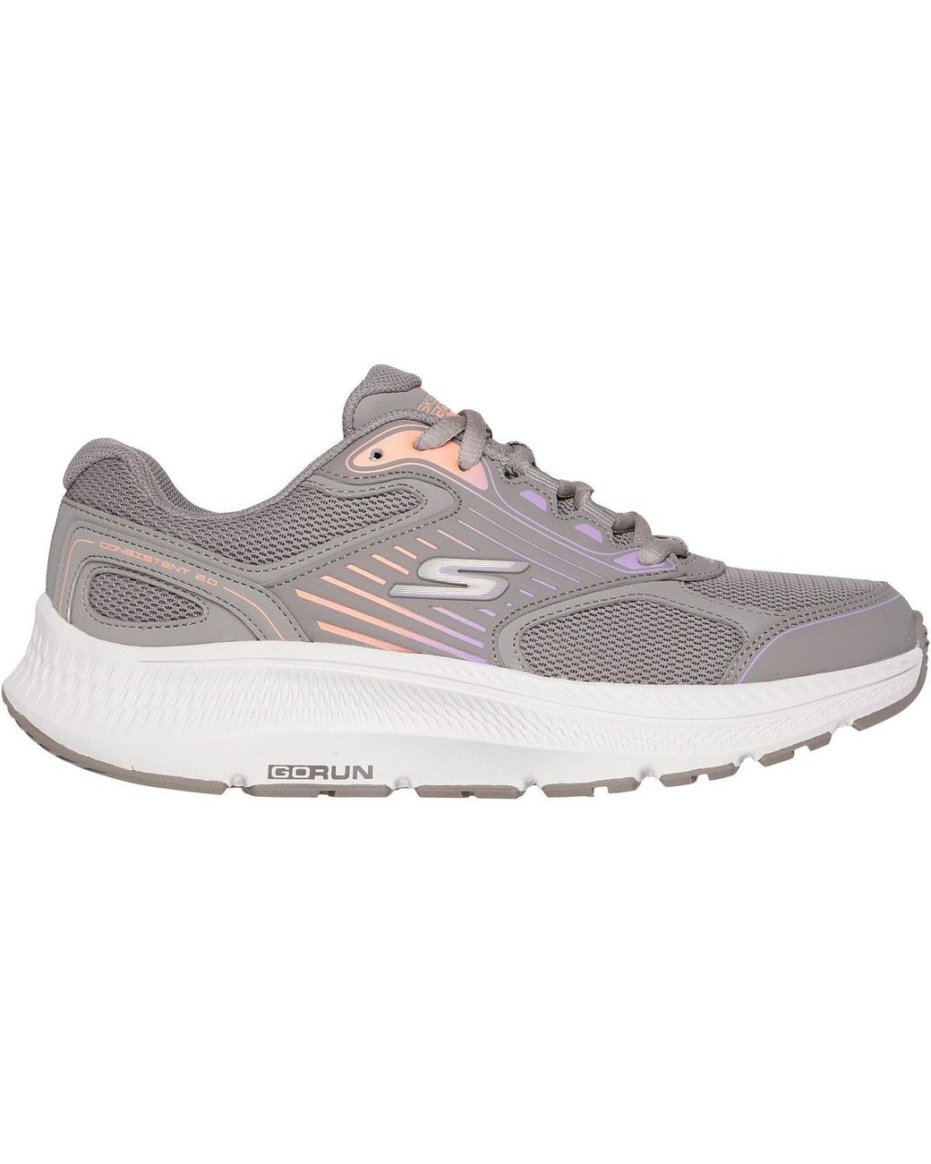 Skechers Gray Go Run Consistent 2.0 Advantage 128606-Tpmt Taupe/Multi Lace Up Shoes